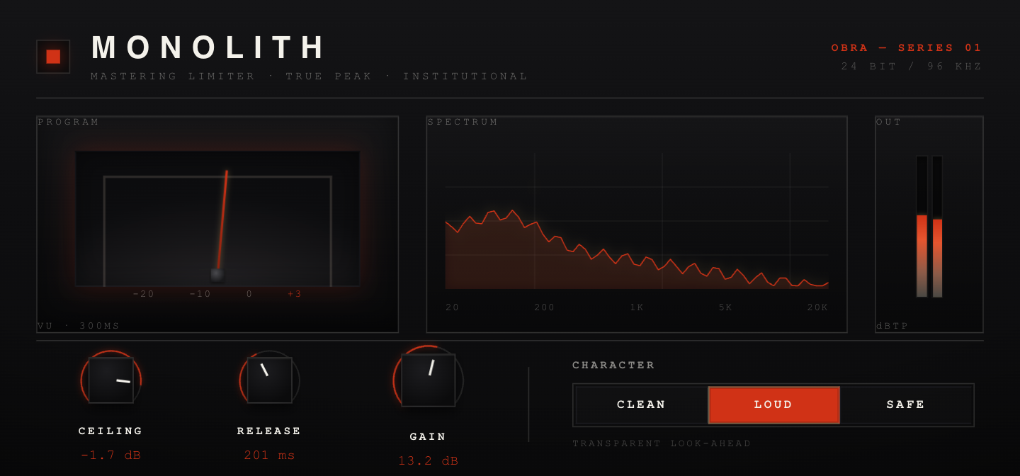 MONOLITH — Mastering limiter