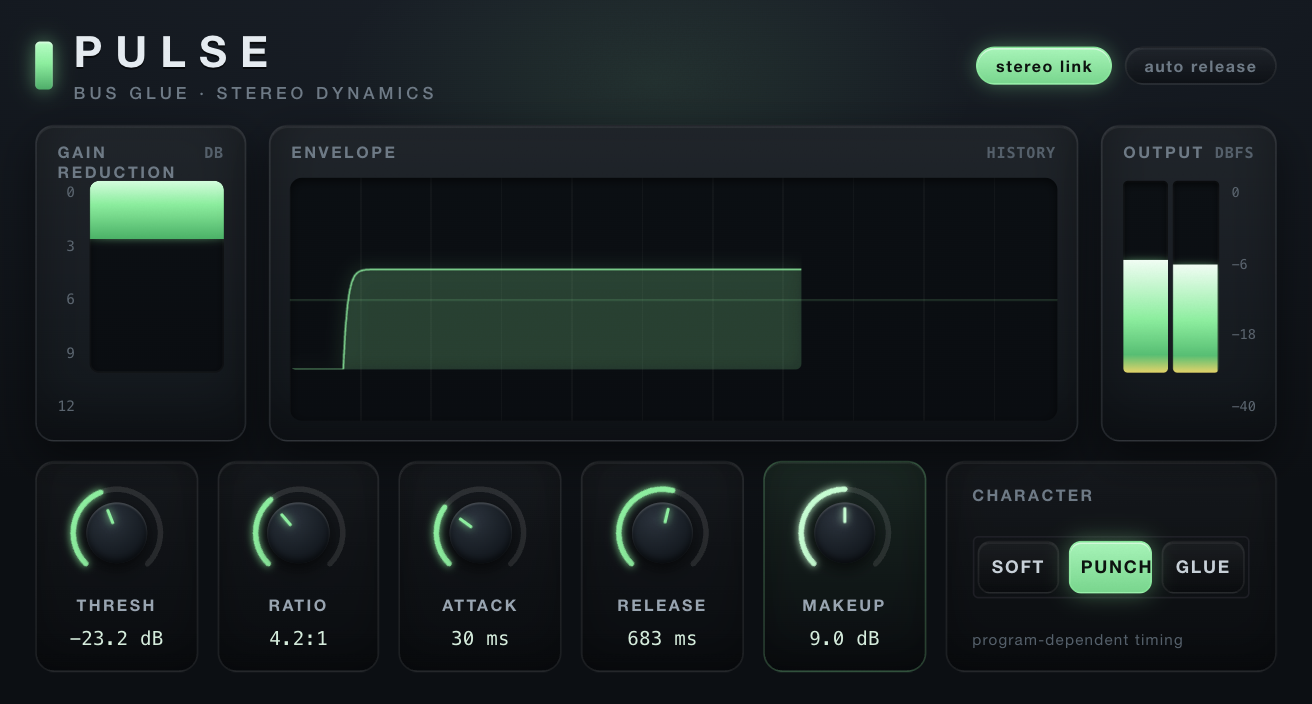 PULSE — Bus glue compressor
