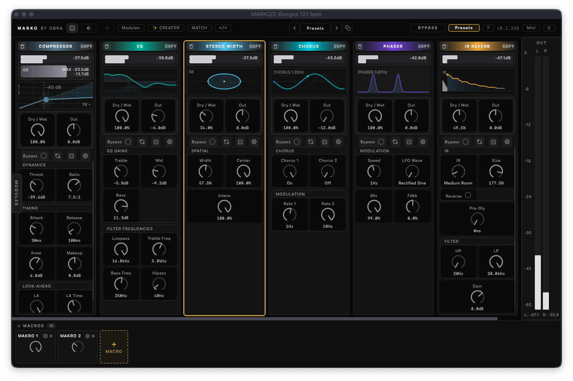 MARKO — the real plugin running in a DAW